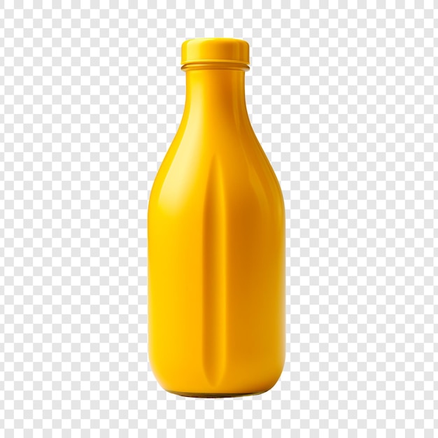 Free PSD mustard bottle isolated on transparent background