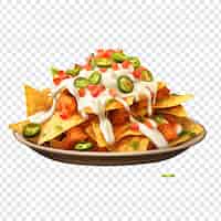Free PSD nachos isolated on transparent background