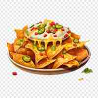 Free PSD nachos isolated on transparent background