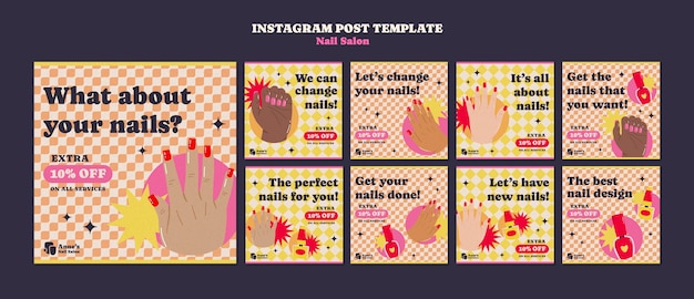 Free PSD nail salon template design