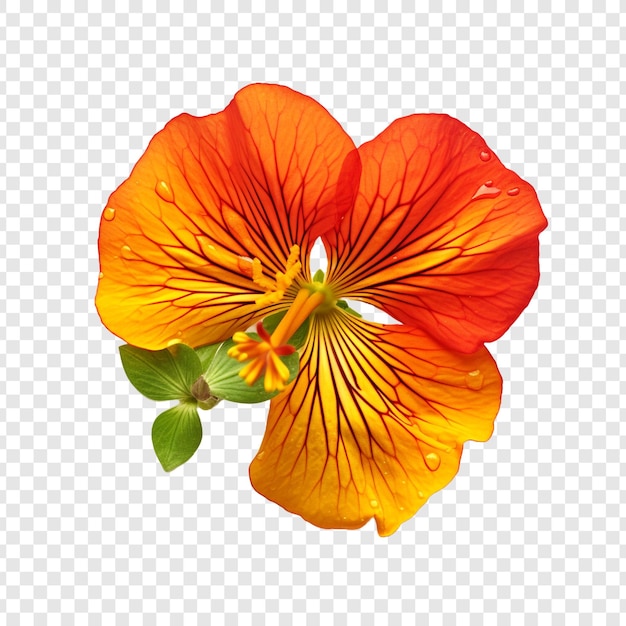 Free PSD nasturtium flower isolated on transparent background