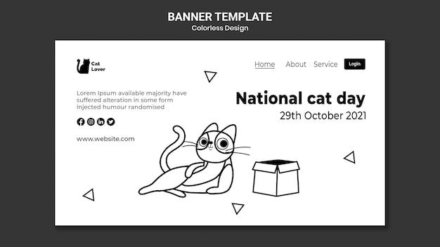 National cat day banner