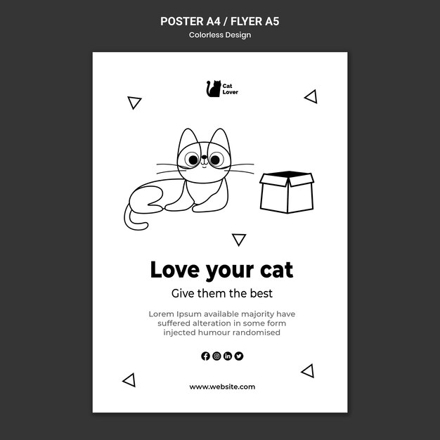 National cat day poster