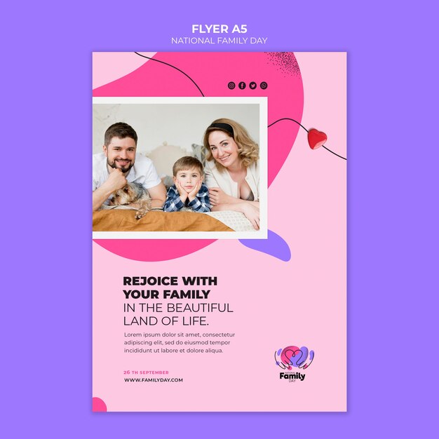 National family day flyer theme