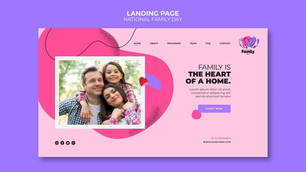 national family day landing page theme