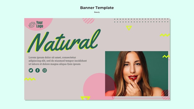 Natural beauty banner web template