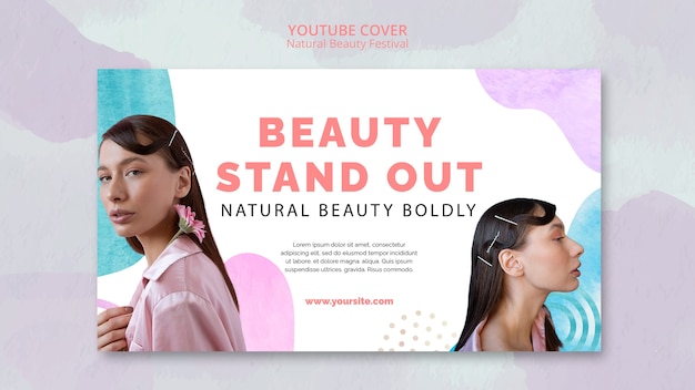 Natural beauty festival template design