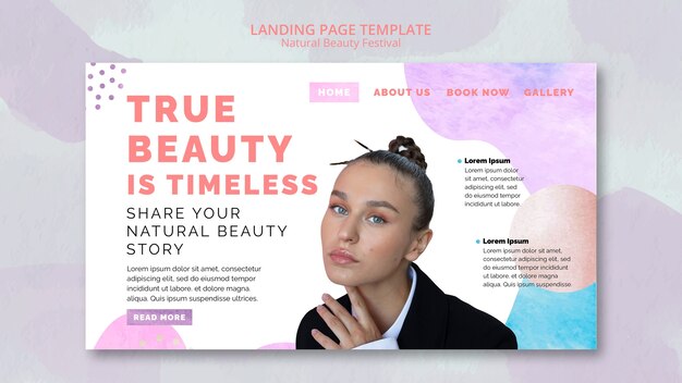 Natural beauty festival template design