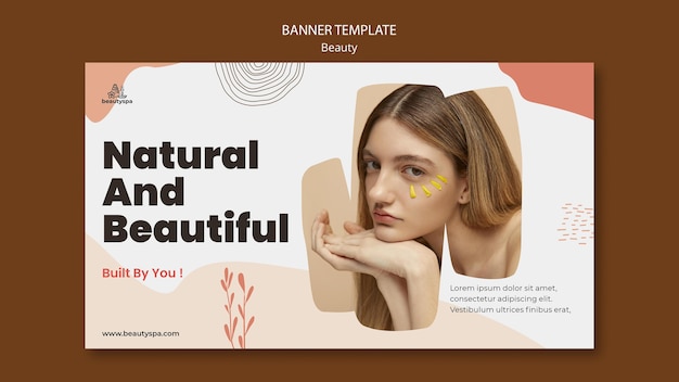 Natural and beauty horizontal banner template