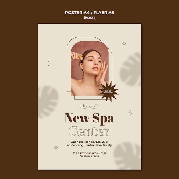 Free PSD natural beauty poster template