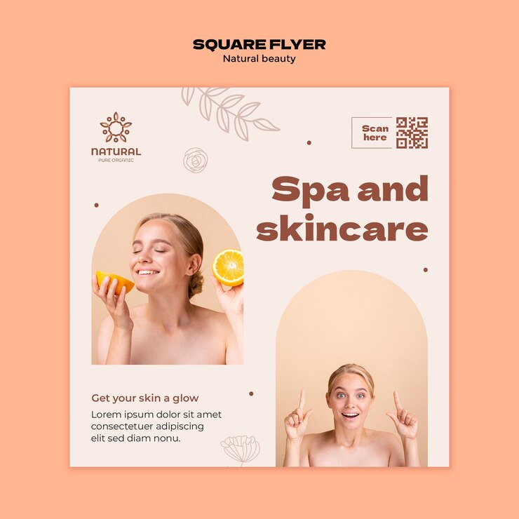 無料PSD 自然美のテンプレートデザイン