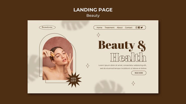 無料PSD 自然の美しさのwebテンプレート