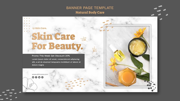 Free PSD natural body care banner