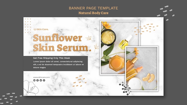 Free PSD natural body care banner