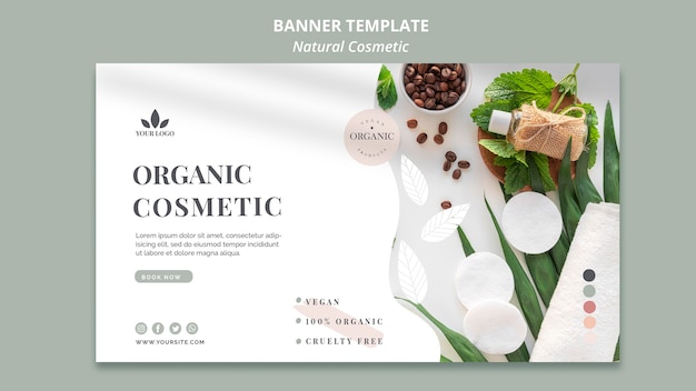 Banner di cosmetici naturali