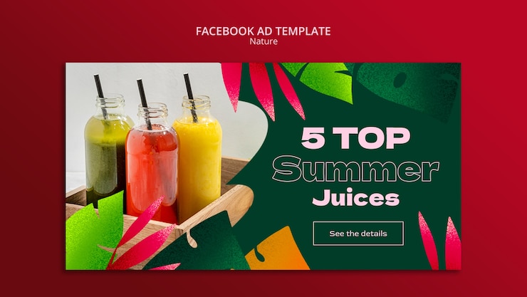 Free PSD natural eco juice social media promo template