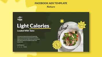 Free PSD natural food facebook template