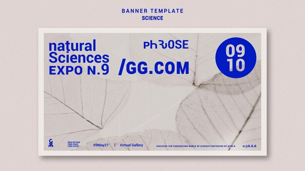 natural sciences horizontal banner template
