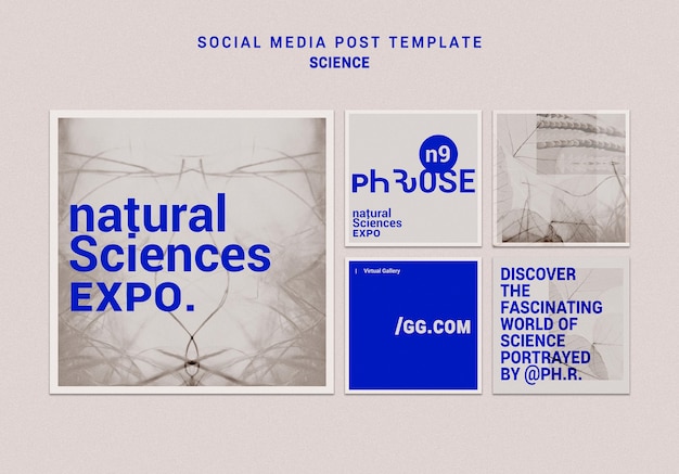 Natural Sciences Social Media Post Template – Free PSD Download