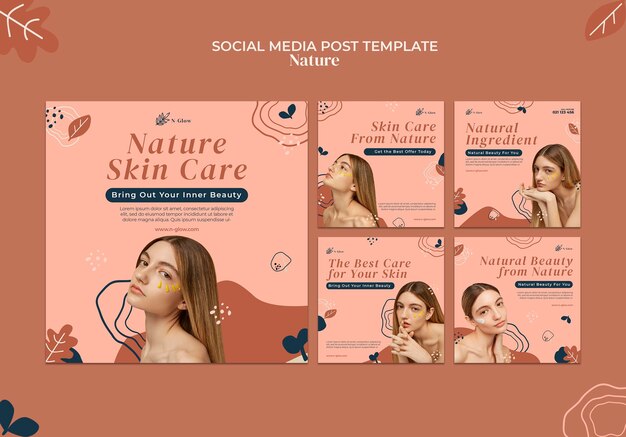 Natural skin care products instagram posts