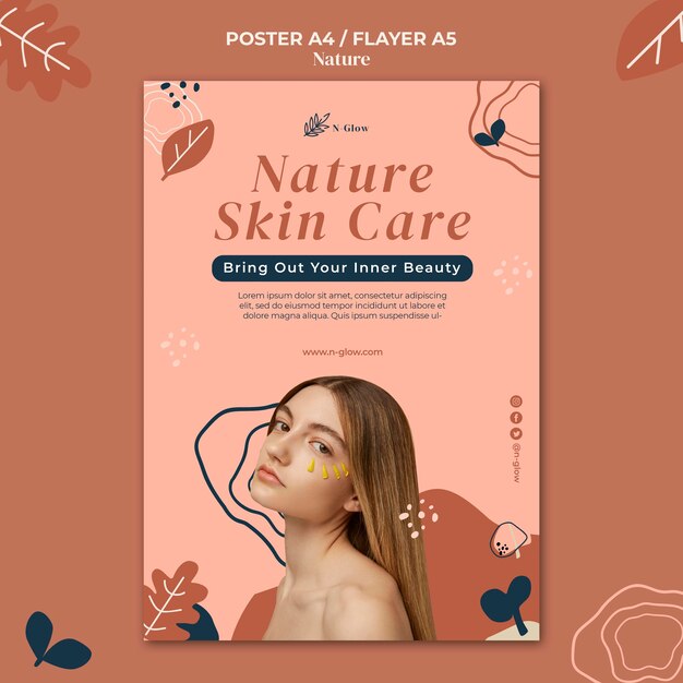 Natural skin care products print template