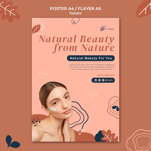 Natural skin care products print template