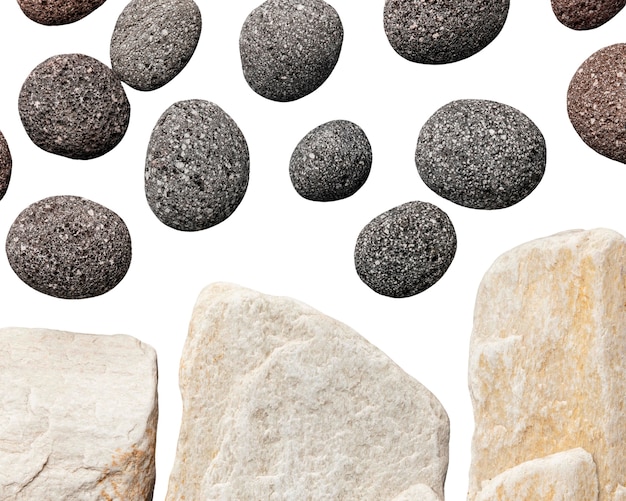 Free PSD natural stones isolated