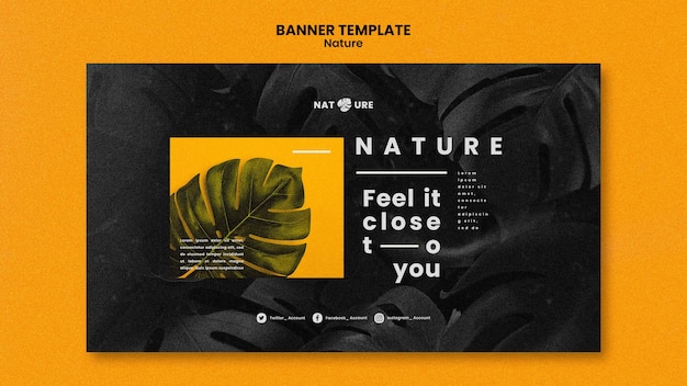 Natural vegetation banner template