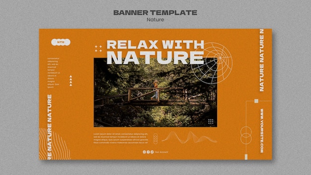 Nature banner template design