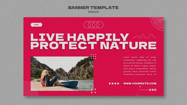 Nature banner template design