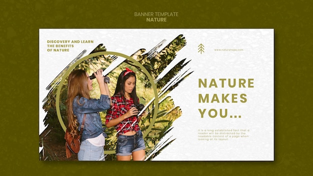 Nature Banner Template Design – Free PSD Download