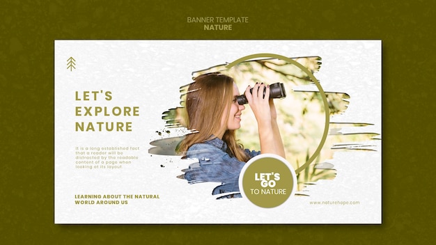 Free PSD nature banner template design