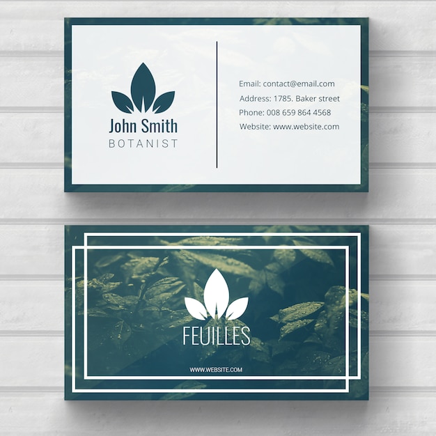 Nature business card template