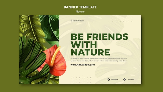 Nature conservation banner template