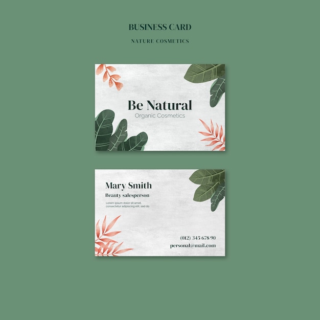 Nature cosmetic template design