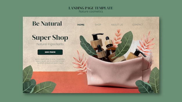 Nature cosmetic template design