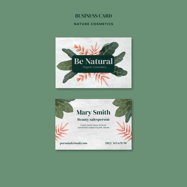 Nature cosmetic template design