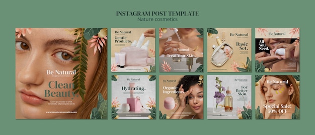 Nature cosmetic template design