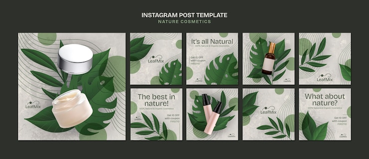 無料PSD ナチュラル コスメティック インスタグラム