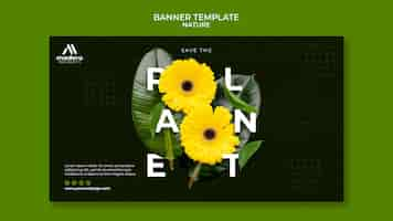 Free PSD nature design banner template