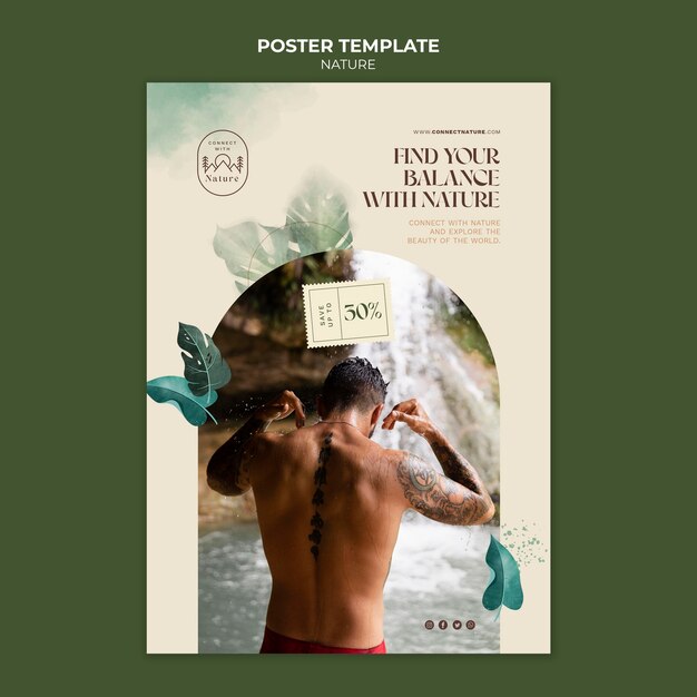Nature design poster template