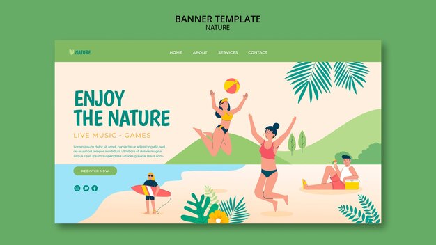 nature entertainment banner template