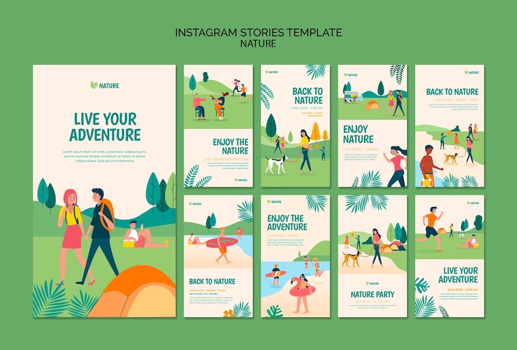 無料PSD ネイチャーエンタテインメントinstagramストーリーズ