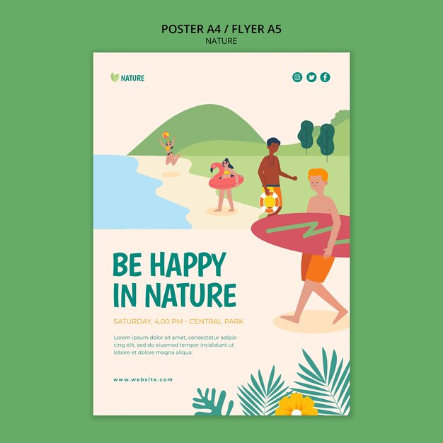 nature entertainment poster template