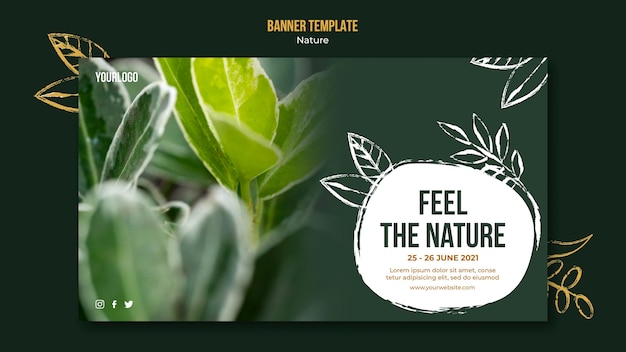 Modello di banner evento natura