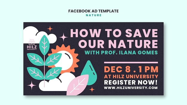 Nature event facebook template