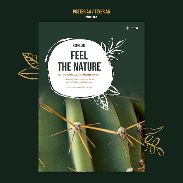 Nature event flyer template