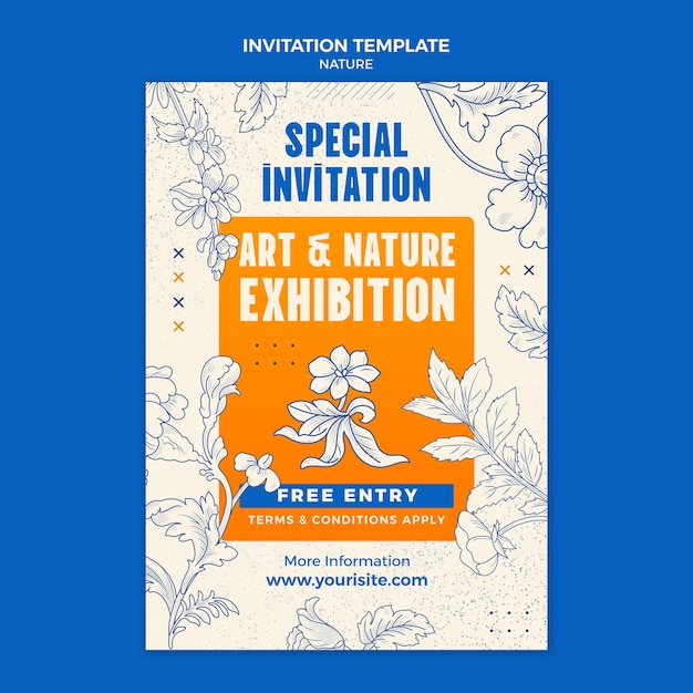 Free PSD nature event invitation template