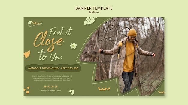 Free PSD nature exploring banner template