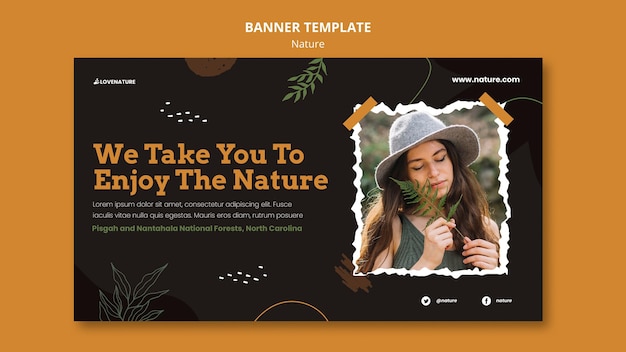 Free PSD nature horizontal banner template